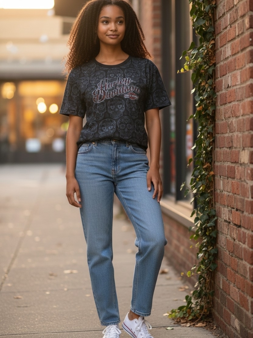 Harley-Davidson Black Graphic Short Sleeve Tee